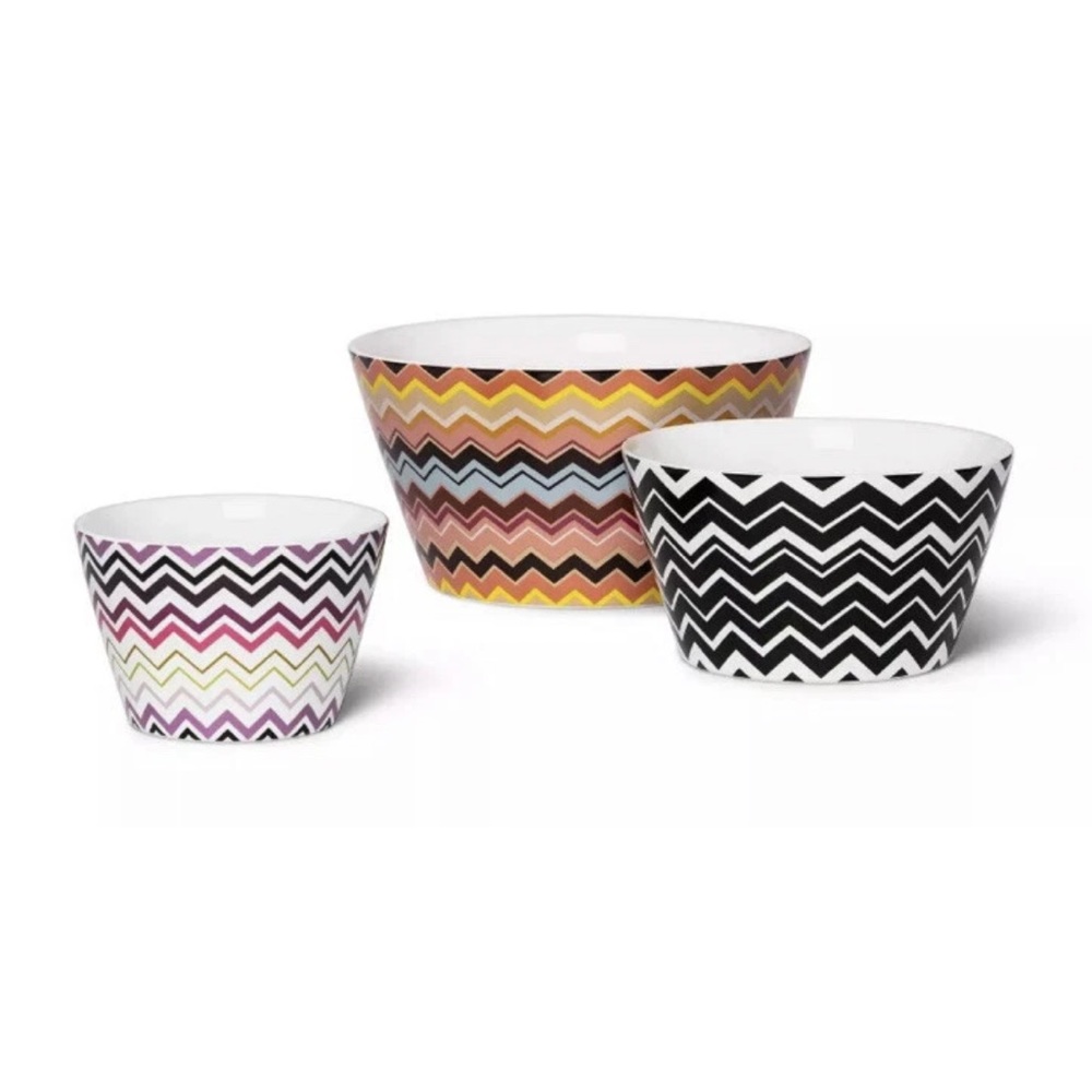 New Missoni for Target Chevron Pattern (Stoneware) Bowls - set of three